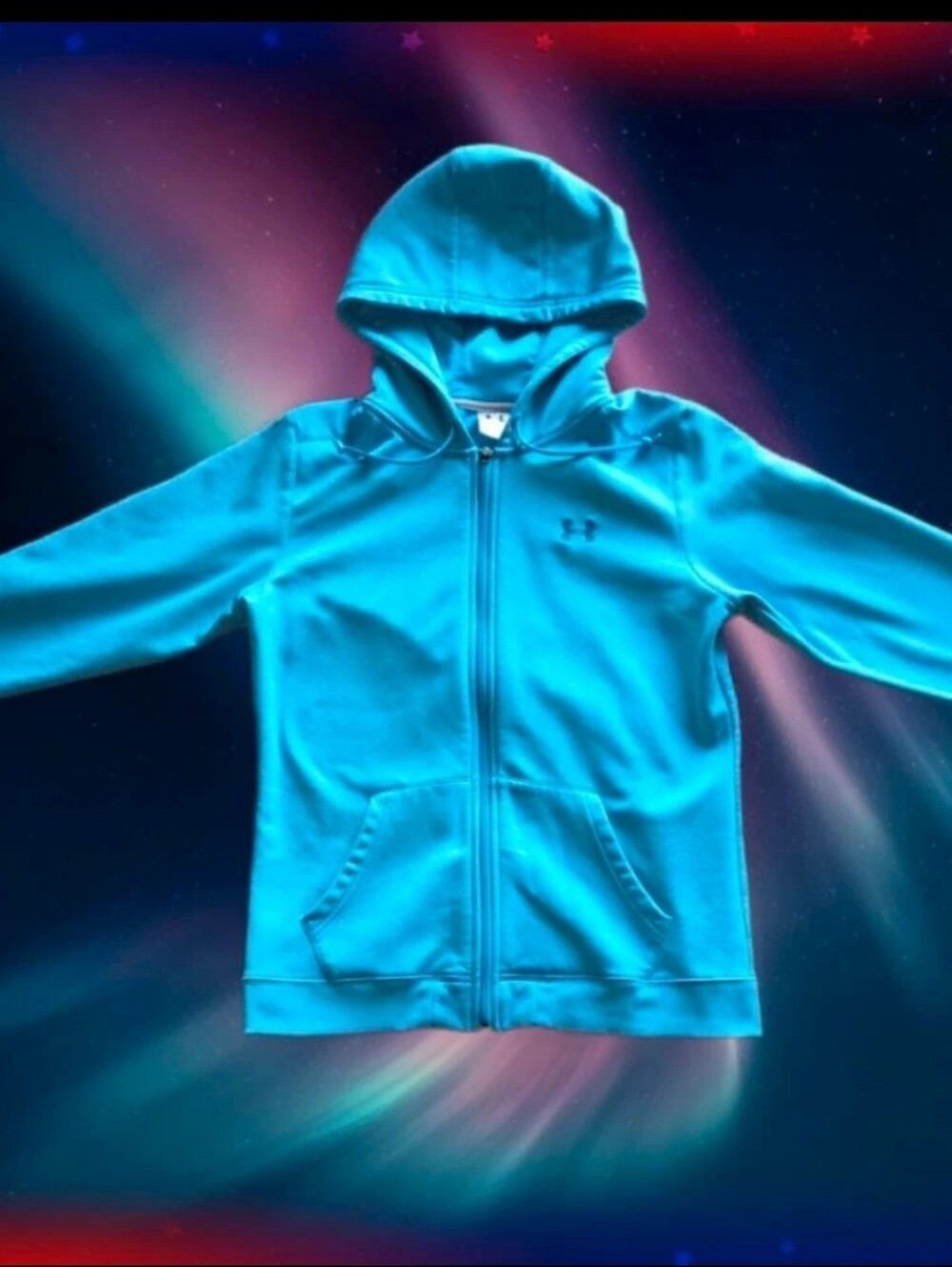 Under Armour Womens Blue Full Zip Hooded Jacket
